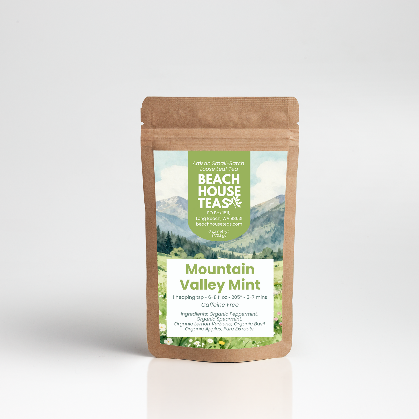 Té de hojas sueltas de menta de Mountain Valley