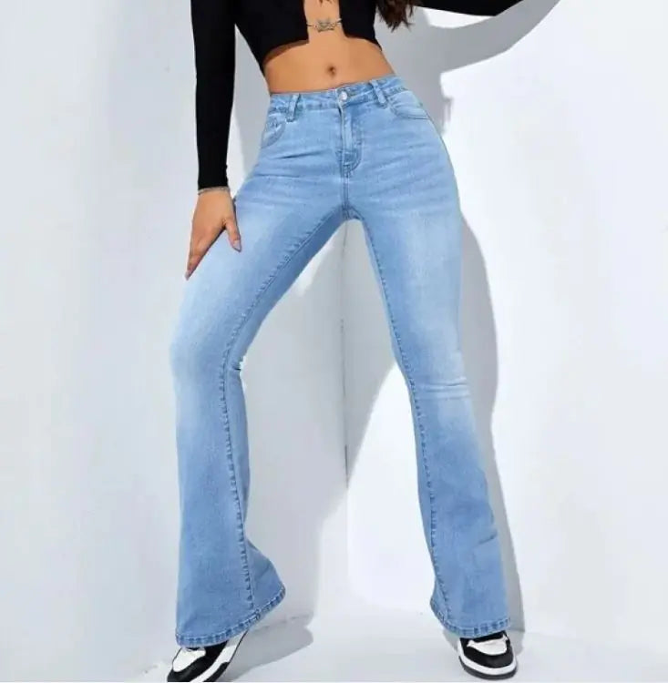 Women's High Waist Slim-fit Stretch Trousers