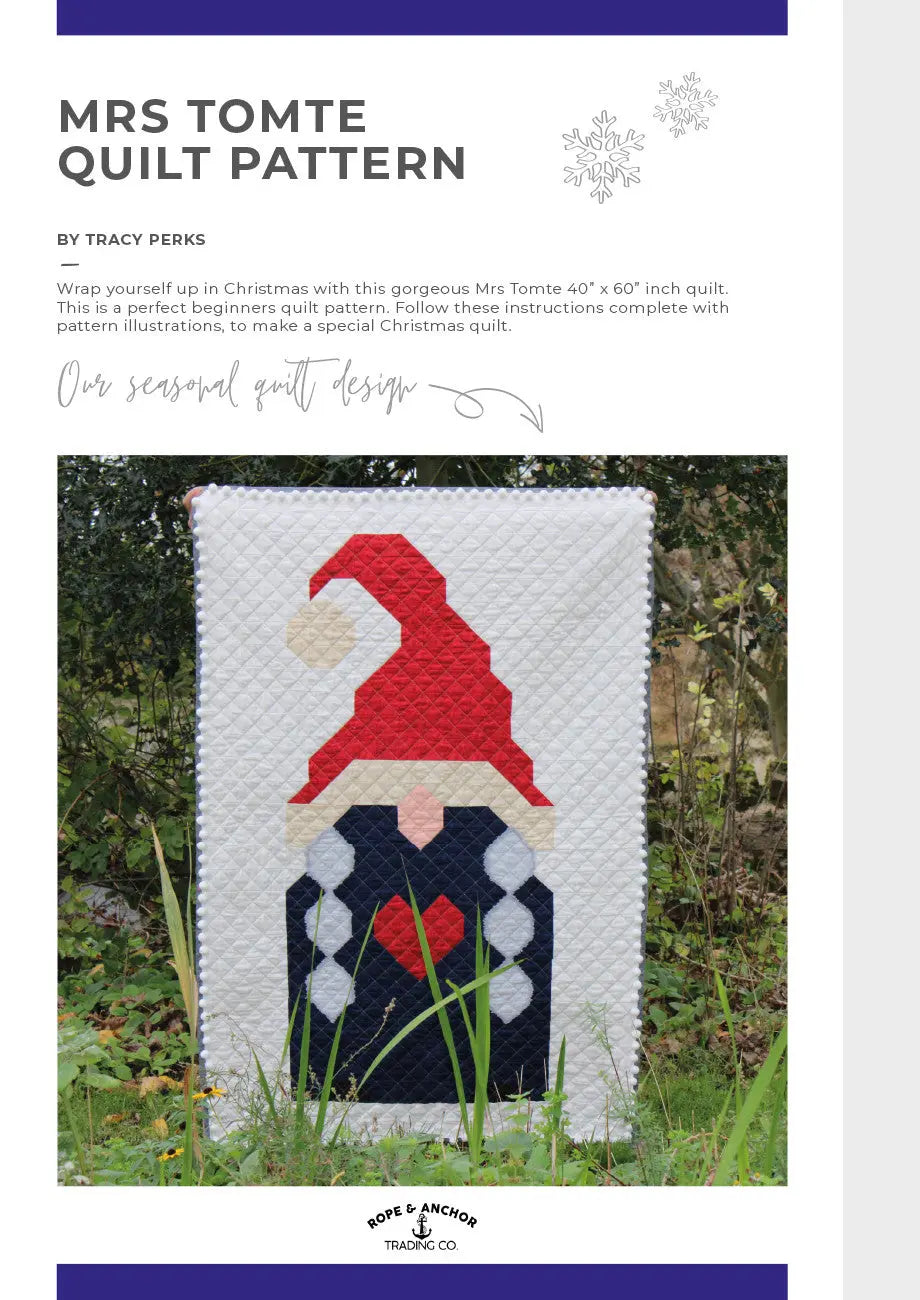 Mrs Tomte Quilt Pattern - Cozy Christmas Decor