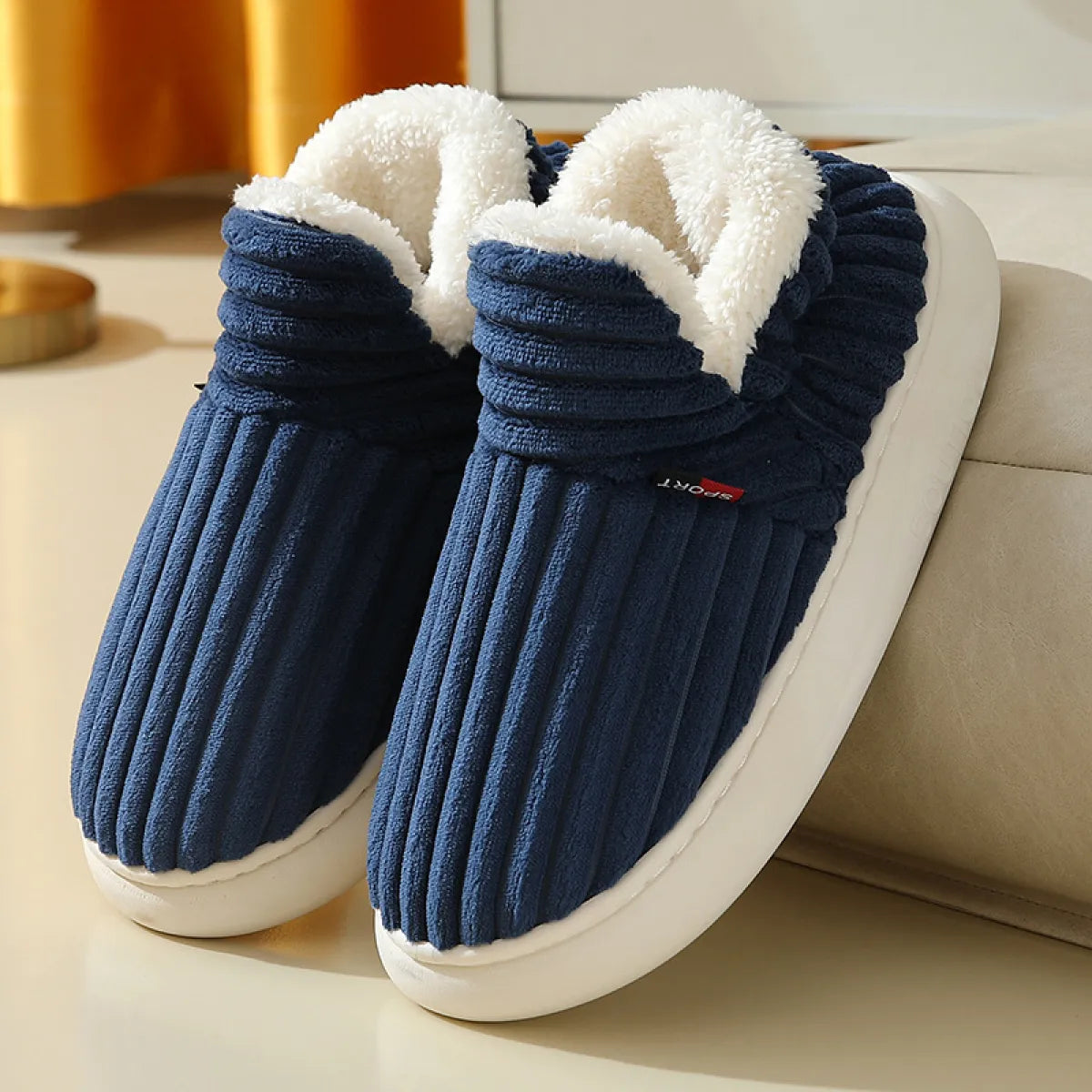 Zapatillas de Piel de Oveja Acogedoras para Hombres y Mujeres