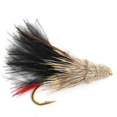Premium Black Marabou Muddler Minnow Streamer Flies - Set of 4 Size 8 - Korvel