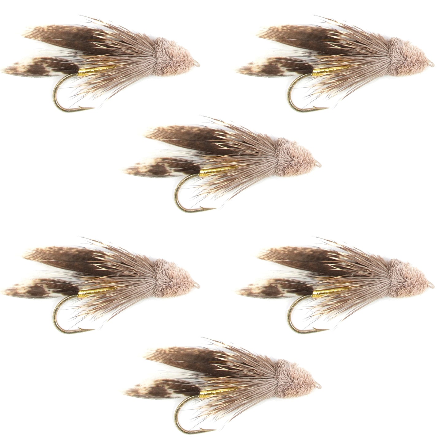 Muddler Minnow Fly Fishing Set - 6 Classic Streamers for Bass & Trout - Size 12 - Korvel