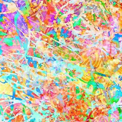 Premium Multi Abstract Wideback Cotton Fabric Per Yard