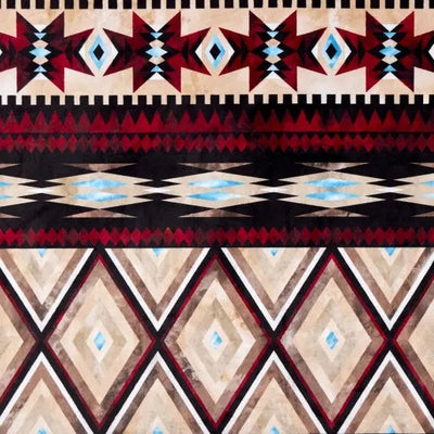 Tissu Cuddle Numérique Multi Aztec 2 Honey par Yard
