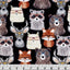 Tela Digital Cuddle Multi Negro Nature Nerds por Yarda