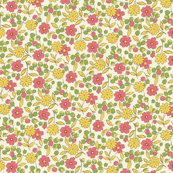 Multi Daisy & Friends Cotton Wideback Fabric