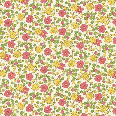 Tissu Large Multi Daisy & Friends en Coton
