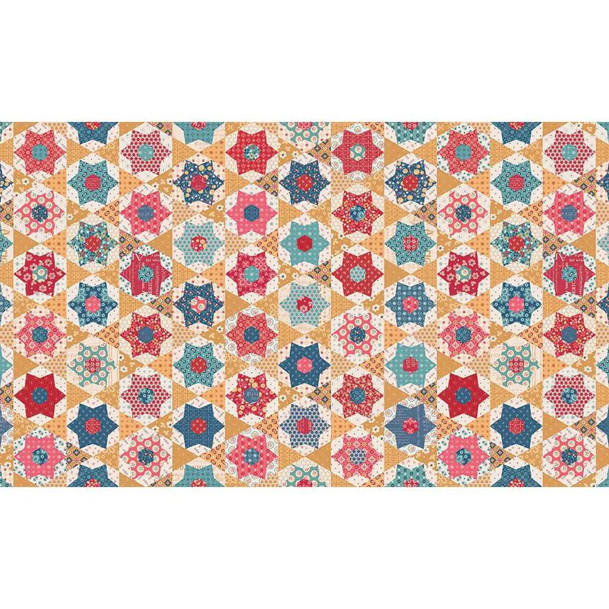 Velours Lush Double Multi 58/60" Étoiles Americana