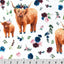 Multi Helga Highland Digital Cuddle Fabric per Yard
