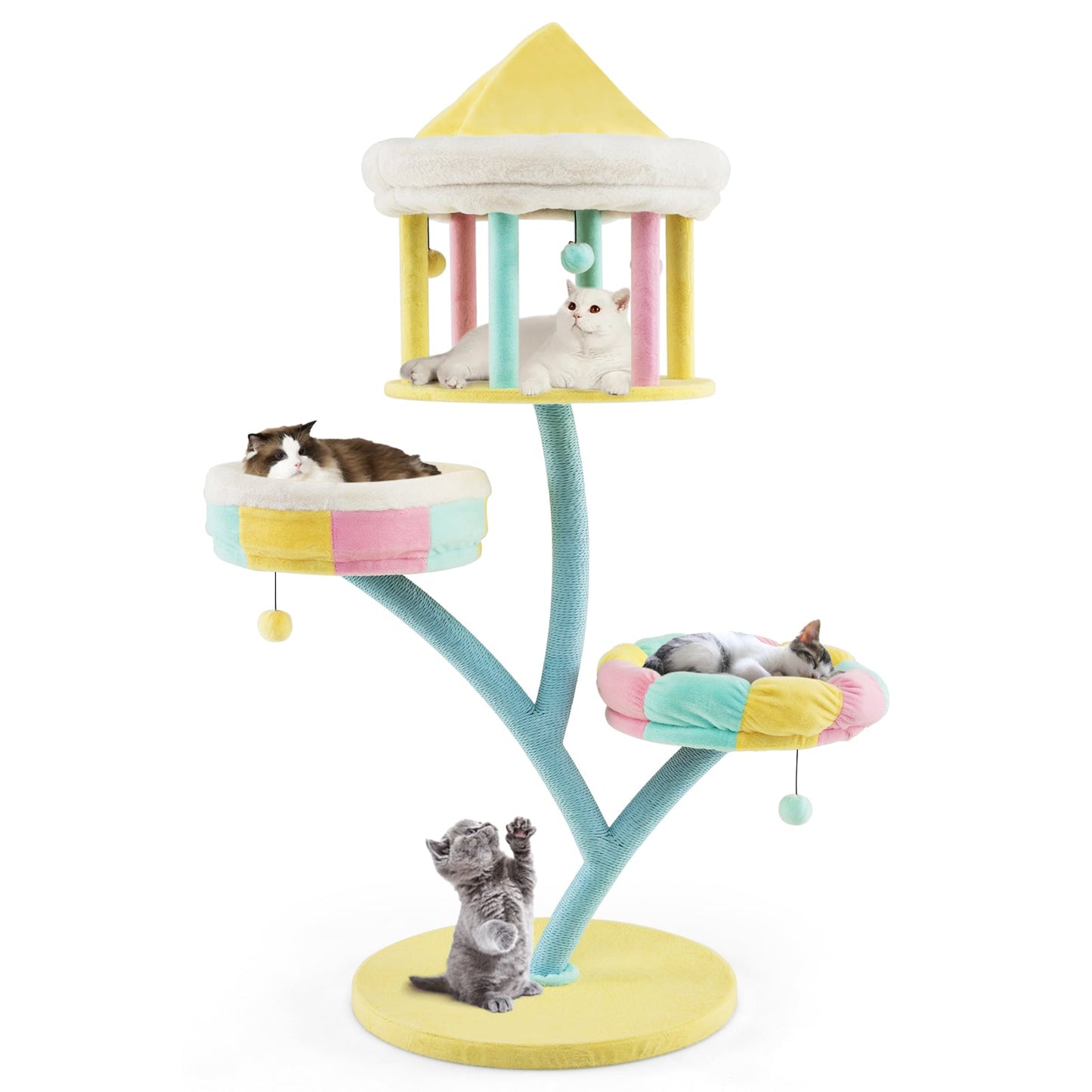 Premium Multi-Layer Cat Tree with Removable Perches