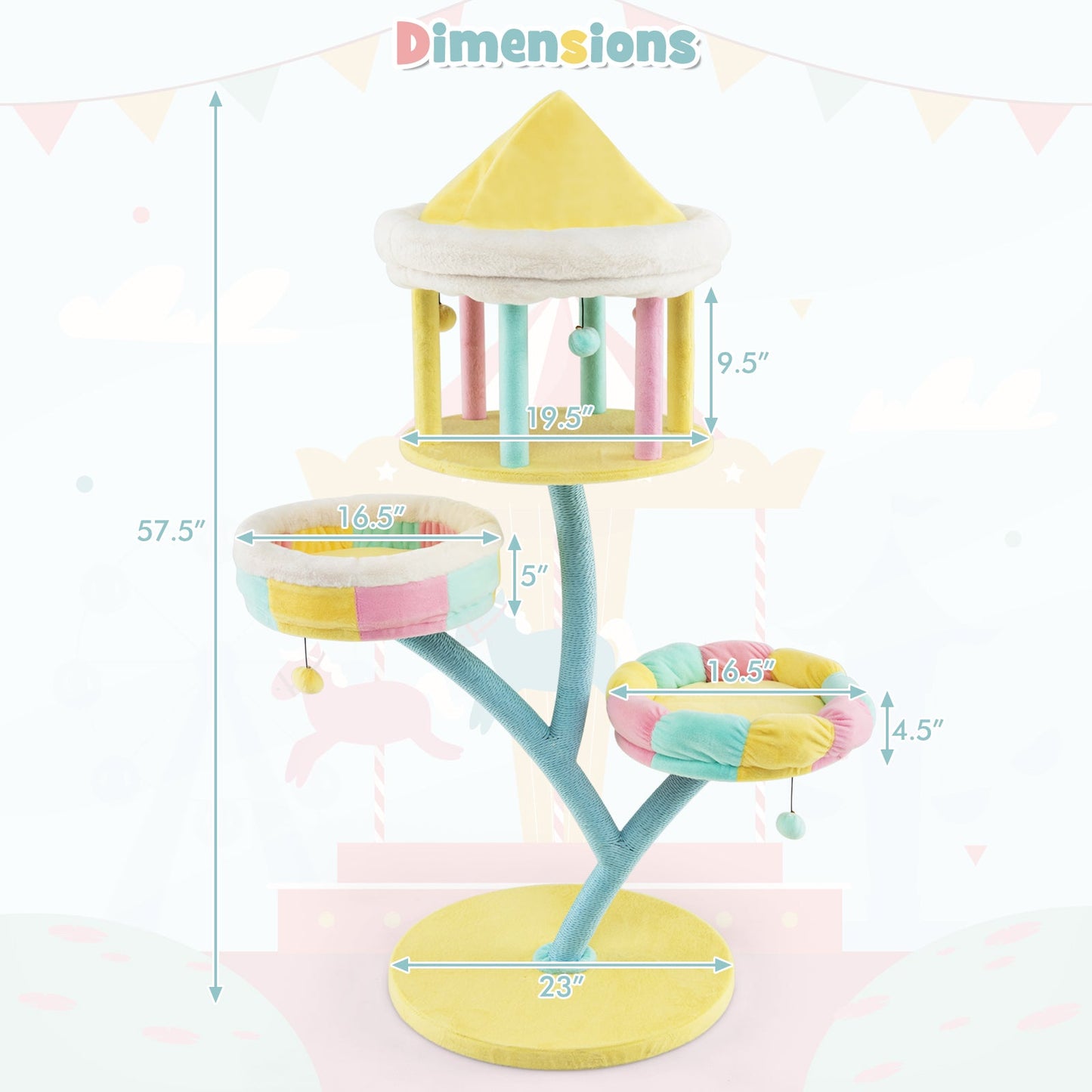 Premium Multi-Layer Cat Tree with Removable Perches