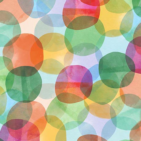 Tela de Algodón Multi Mingle Bubbles - 44"/45" por Yarda