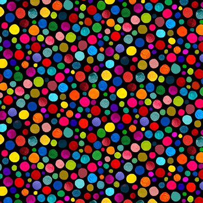 Multi Polka Dot Cotton Wideback Fabric - Premium Quality