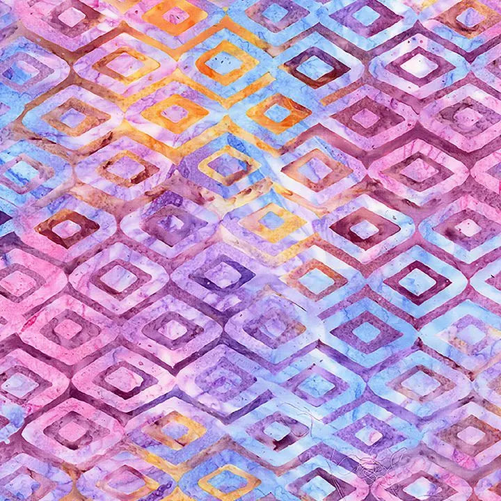 Tissu Large de Coton Multi Royal Diamonds Mayfair