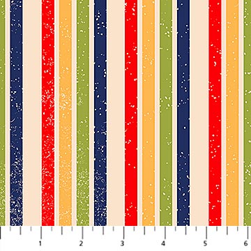Tela de Algodón a Rayas Rústicas Múltiples - 44"/45" por Yarda
