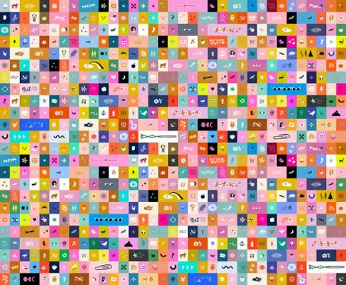 Tissu Multi Selvedge Magic Icons - 43"/44" par yard
