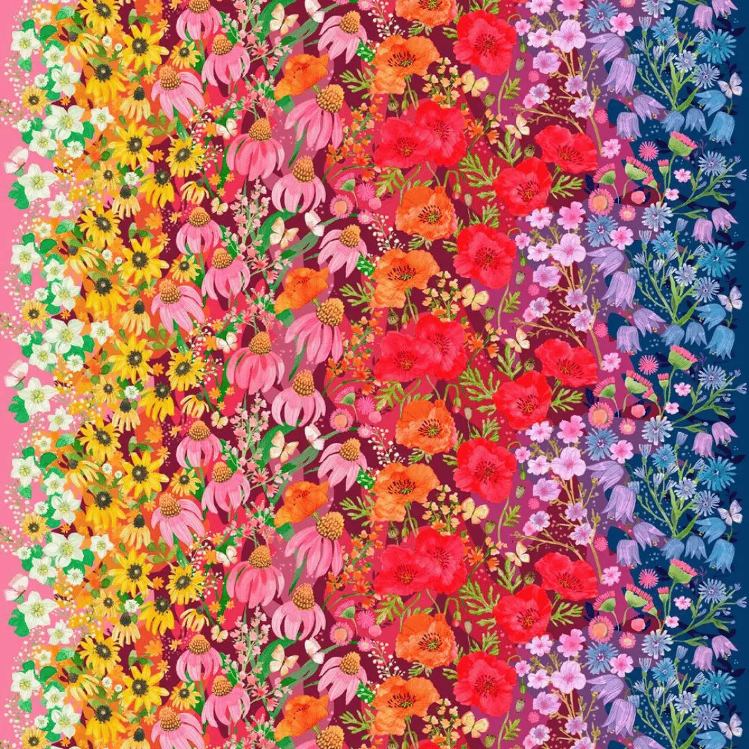 Multi Superbloom Jewel Cotton Fabric - 44"/45" Per Yard