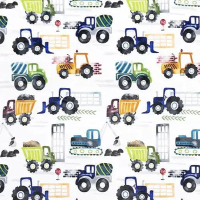Tissu Cuddle Numérique Multi Tractor Haul au mètre