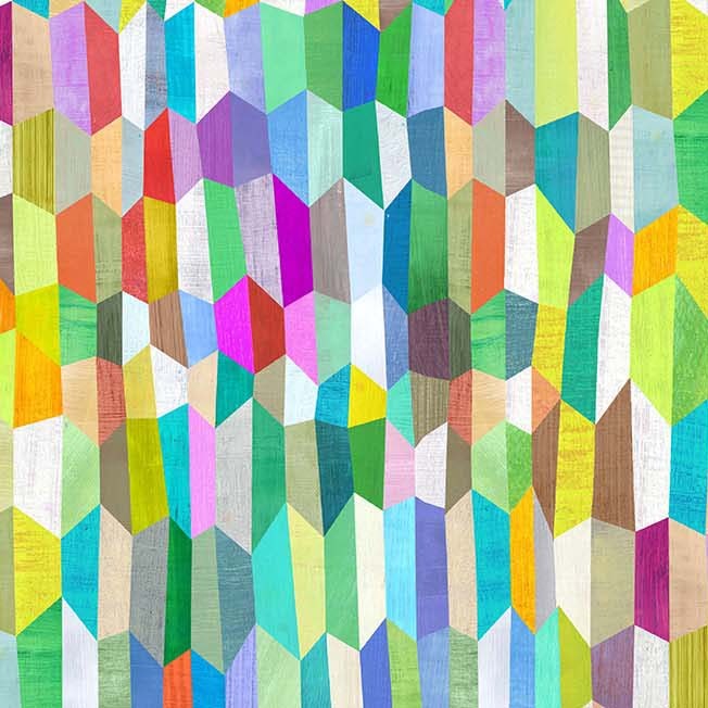 Multi Trapezoid Cotton Wideback Fabric - Premium Quality