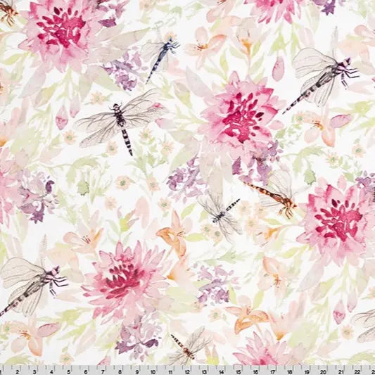 Tela de Cuddle Digital Multi Wild Dragonfly - Elderberry