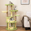 Arbre à chat multi-niveaux thème avocat avec panier rotatif