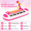 Teclado de Piano para Niños de 31 Teclas con Micrófono - Rosa