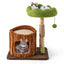 Multifunctional Cat Tree with Scratching Posts & Top Perch - Brown