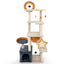 Torre para Gatos Multi-Nivel de 63 Pulgadas con Tabla de Rasguño y Juguetes