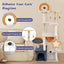 Torre para Gatos Multi-Nivel de 63 Pulgadas con Tabla de Rasguño y Juguetes