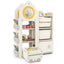 Multipurpose Toy Chest and Bookshelf with Mobile Trolley - Gray