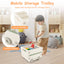 Multipurpose Toy Chest and Bookshelf with Mobile Trolley - Gray