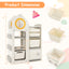 Multipurpose Toy Chest and Bookshelf with Mobile Trolley - Gray