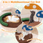 Mushroom Cat Bed with Scratch Panel - Multicolor