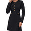 Vestido de Suéter de Manga Larga para Mujer Aokivvy - Elegante Vestido Mini Bodycon