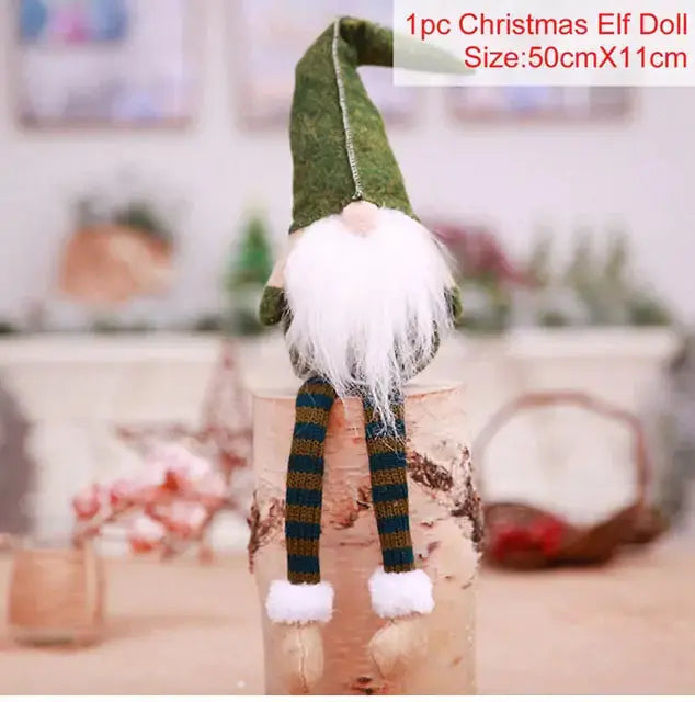 Muñeco de Navidad Gnomo Sin Rostro - Decoración Navideña Caprichosa