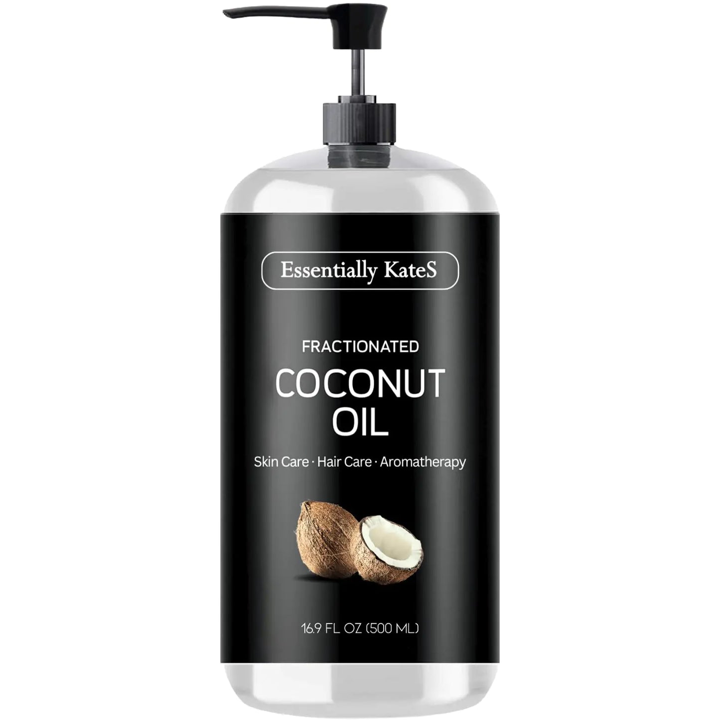 Huile de coco fractionnée - Huile polyvalente pour le corps, le massage et les cheveux (16,9 Fl Oz)
