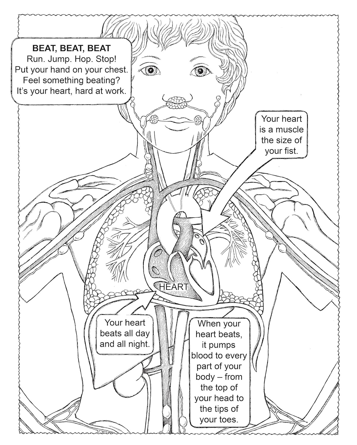 Discover the Wonders of the Human Body: A Fun Coloring Adventure - Korvel