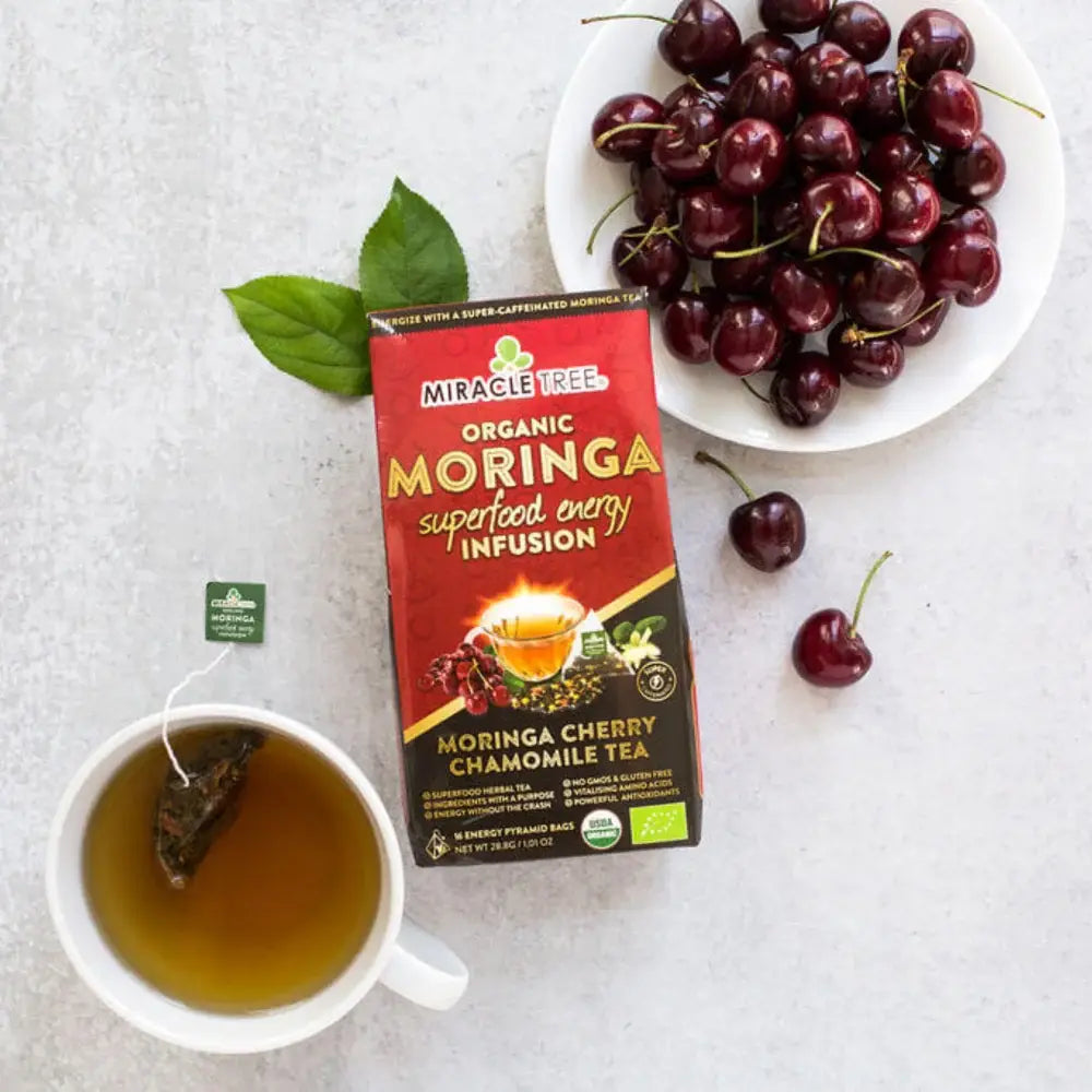 Thé Énergisant Moringa - Mélange Cerise Camomille
