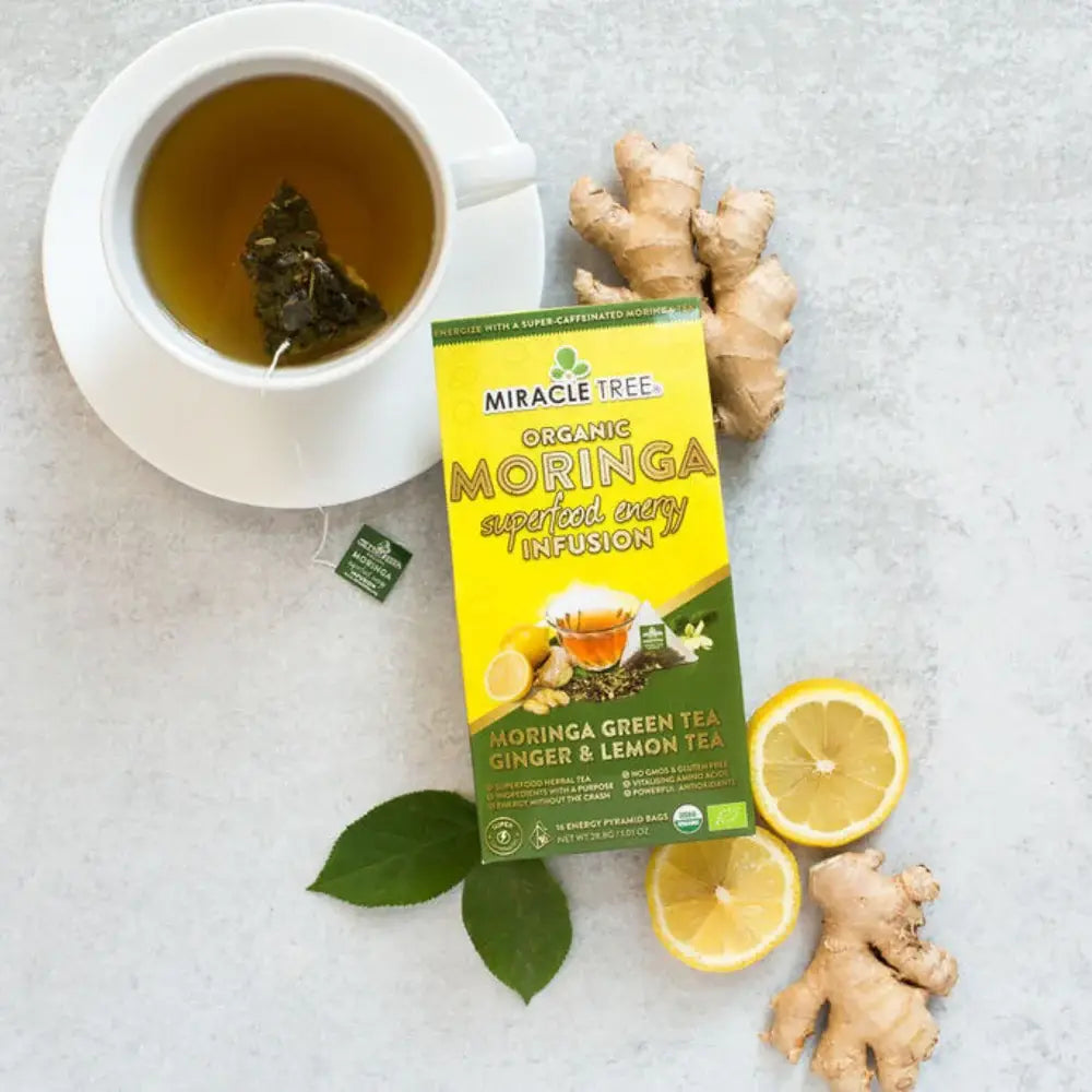 Té Energético de Moringa con Jengibre y Limón