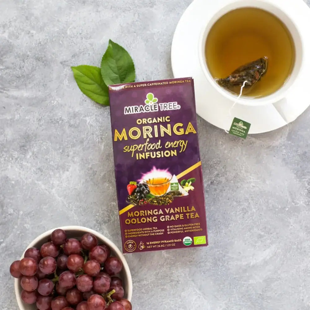 Té Energético de Moringa - Mezcla de Uva y Vainilla