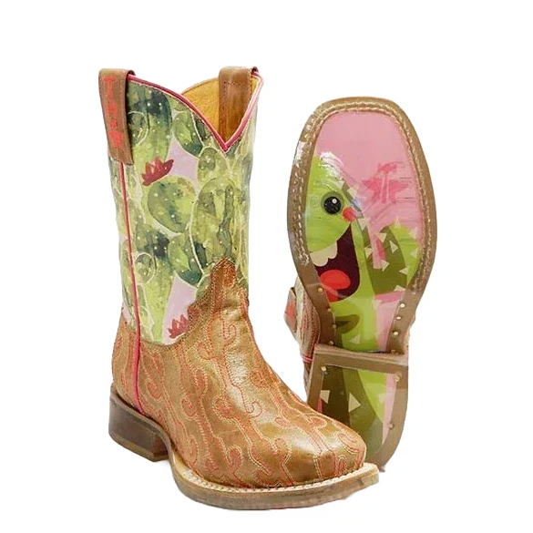 Cacstitch Kids' Square Toe Boots by Tin Haul - Korvel