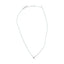 Sterling Silver Bezel Set Aquamarine and Enamel Bead Necklace