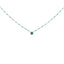 Collar de Cadena de Perlas de Esmeralda Creada en Laboratorio de Plata Esterlina