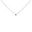 Sterling Silver Rhodolite Enamel Bead Chain Necklace - 18 Inch