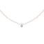 Collier en perles de lune en argent sterling avec accent en diamant