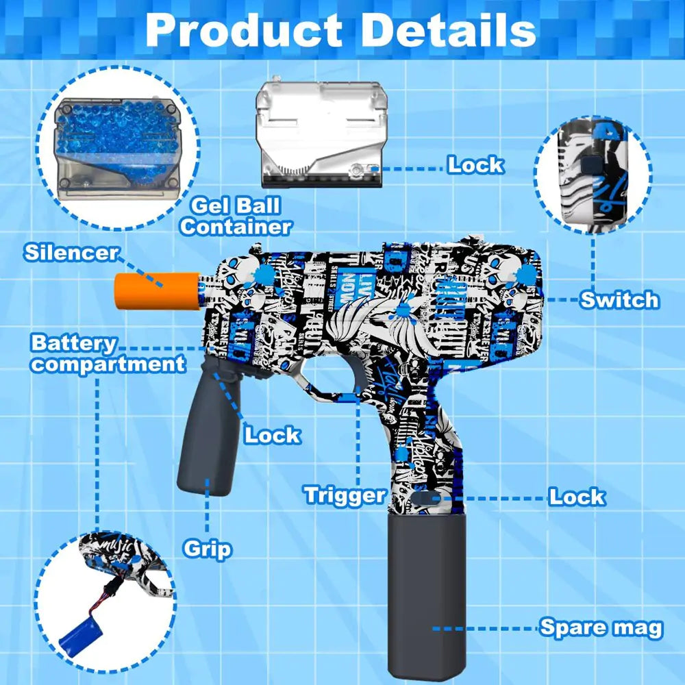 Juguete de pistola lanzadora de gel Ball Blaster