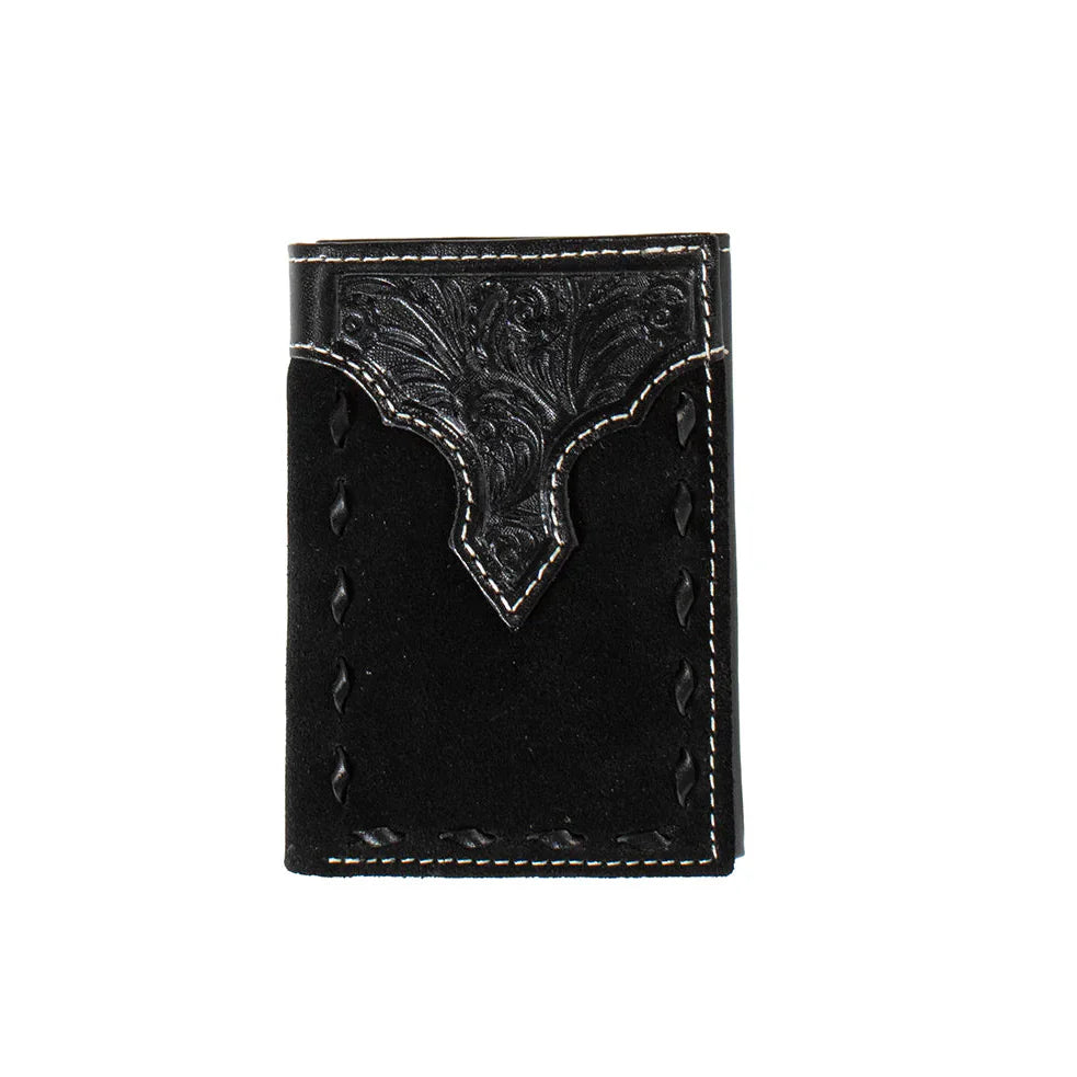 Billetera Trifold Nocona Black Bucklace