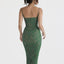 Elegant Mini Purple Dress with Green Accents