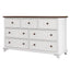 Wooden Captain Seven-Drawer Dresser in White Walnut