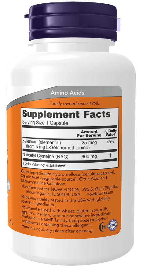 NAC 600mg Premium con Selenio y Molibdeno